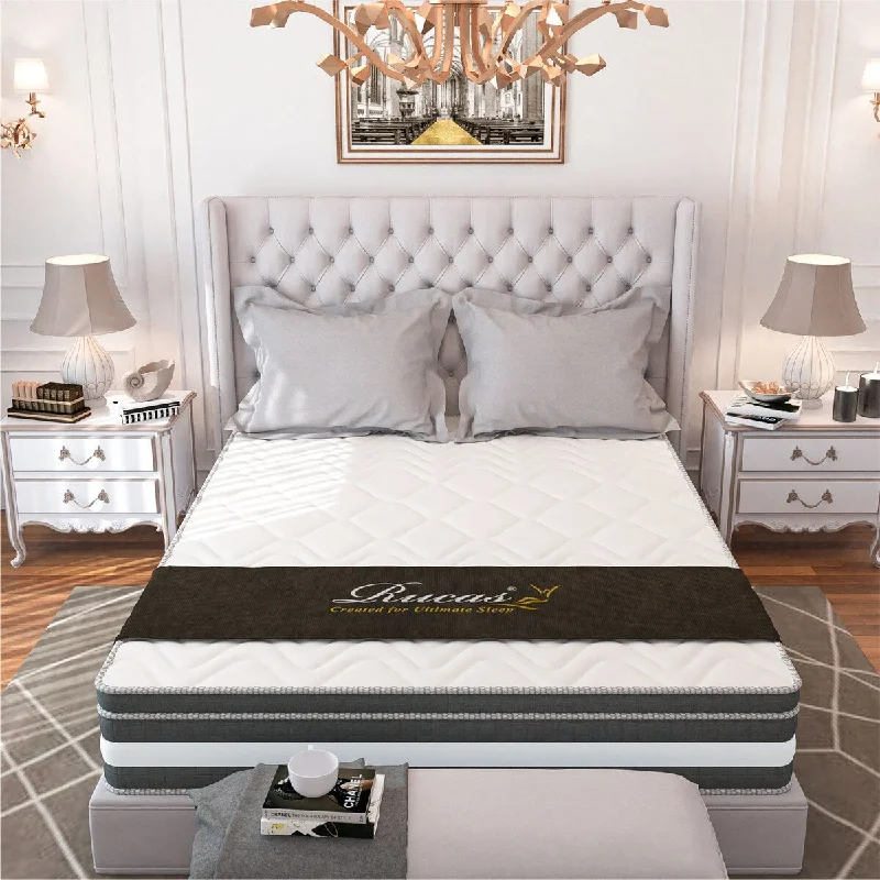 Innerspring mattresses with coil counts for supportHybrid mattresses combining foam and innerspring technology12" Luxurious Plush Euro Top Gel Memory Foam And Hybrid Mattress With Natural Latex And Individual Pocket Spring