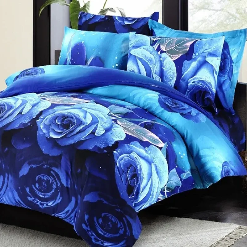 Cashmere blankets for ultimate softness and luxuryKing - size blankets to cover large beds comfortably3pc Full Bedding Set Duvet Cover & 2 Pillow Shams Roses Blue Cashmere blankets for ultimate softness and luxuryKing - size blankets to cover large beds comfortably3pc Full Bedding Set Duvet Cover & 2 Pillow Shams Roses Blue