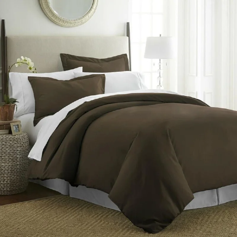 Queen - size blankets for standard - sized bedsRecycled polyester blankets for an eco - conscious option3pc Full/Queen Duvet Cover Set Ultra Soft Brown