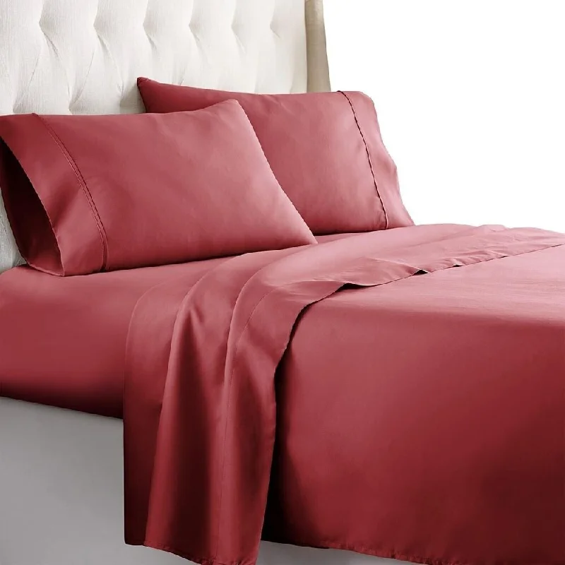 Rayon from bamboo blankets for a silky and breathable feelMicrofiber blankets that are durable and easy to care for3pc Twin Sheets Deep Pocket Bed Sheets Extra Soft Burgundy
