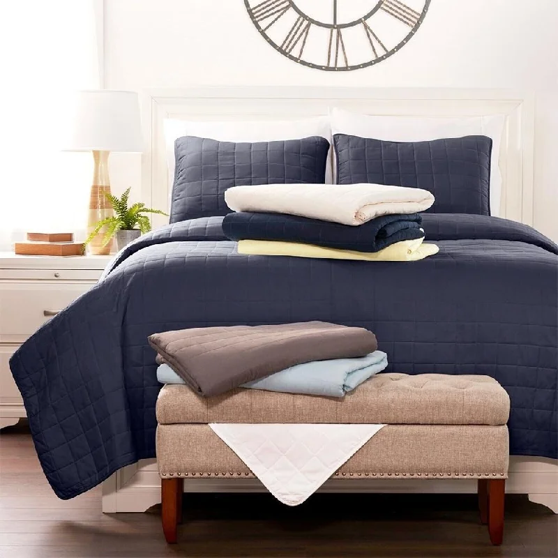 Mohair blankets with a unique sheen and softnessKing - size blankets to cover large beds comfortably3pc Twin/TwinXL Luxury Square Quilted Coverlet Set Midnight Blue Mohair blankets with a unique sheen and softnessKing - size blankets to cover large beds comfortably3pc Twin/TwinXL Luxury Square Quilted Coverlet Set Midnight Blue