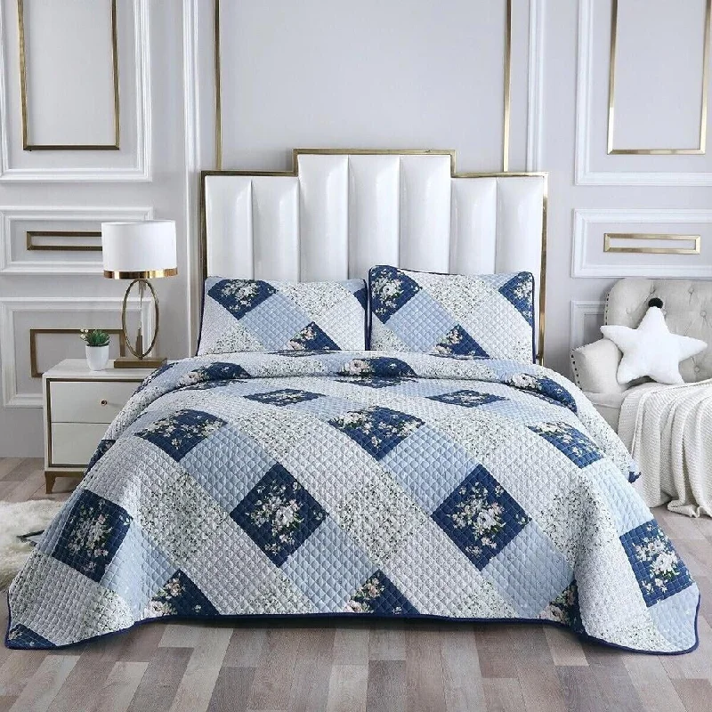 Cashmere blankets for ultimate softness and luxuryFleece blankets for a cozy and plush texture3pcs King Reversible Embroidery Diamond Pattern Quilt Sets Blue Cashmere blankets for ultimate softness and luxuryFleece blankets for a cozy and plush texture3pcs King Reversible Embroidery Diamond Pattern Quilt Sets Blue