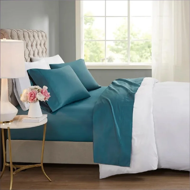 Cotton blankets for breathability and a lightweight feelMohair blankets with a unique sheen and softness4pc Full 600 Thread Count Cooling Cotton Blend Sheet Set Teal