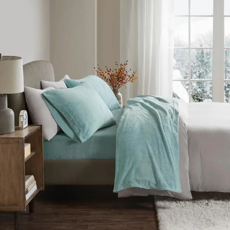 King - size blankets to cover large beds comfortablyChenille blankets with a thick and fuzzy texture4pc Full Cozy Soft Micro Fleece Plush Deep Pocket Sheet Set Aqua King - size blankets to cover large beds comfortablyChenille blankets with a thick and fuzzy texture4pc Full Cozy Soft Micro Fleece Plush Deep Pocket Sheet Set Aqua