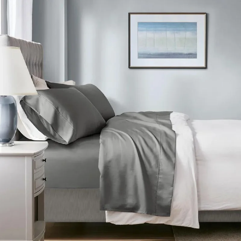Fleece blankets for a cozy and plush textureRecycled polyester blankets for an eco - conscious option4pc Queen 1000 Thread Count Smart Temperature Cotton Set Charcoal Fleece blankets for a cozy and plush textureRecycled polyester blankets for an eco - conscious option4pc Queen 1000 Thread Count Smart Temperature Cotton Set Charcoal
