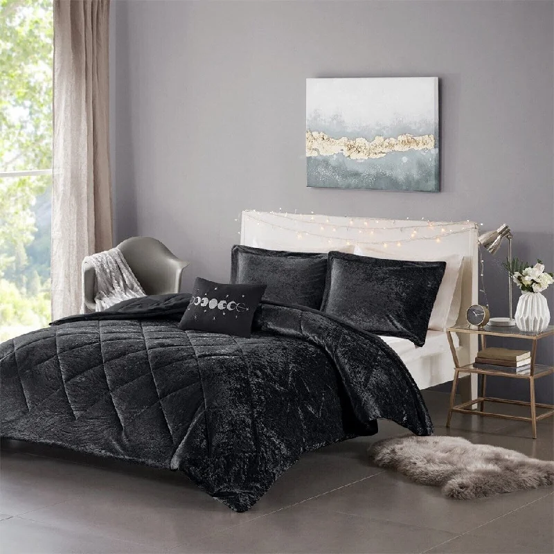 Rayon from bamboo blankets for a silky and breathable feelCashmere blankets for ultimate softness and luxury4pc Twin/ Twin XL Luxurious Crushed Velvet Comforter Set Black Rayon from bamboo blankets for a silky and breathable feelCashmere blankets for ultimate softness and luxury4pc Twin/ Twin XL Luxurious Crushed Velvet Comforter Set Black