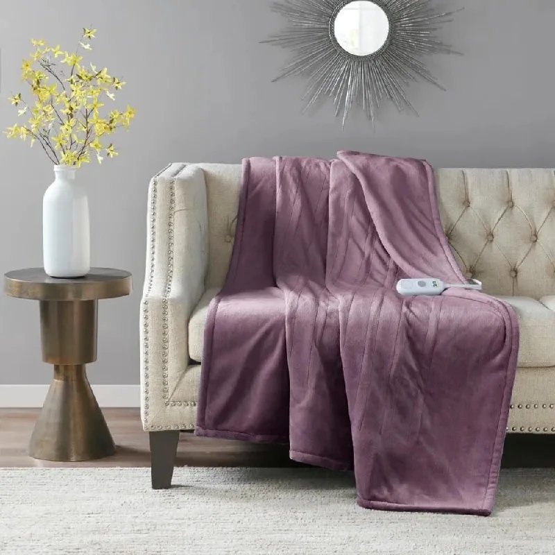 Linen blankets with a rustic and textured lookRayon from bamboo blankets for a silky and breathable feel50" x 60" Heated Throw Electric Blanket Purple Linen blankets with a rustic and textured lookRayon from bamboo blankets for a silky and breathable feel50" x 60" Heated Throw Electric Blanket Purple