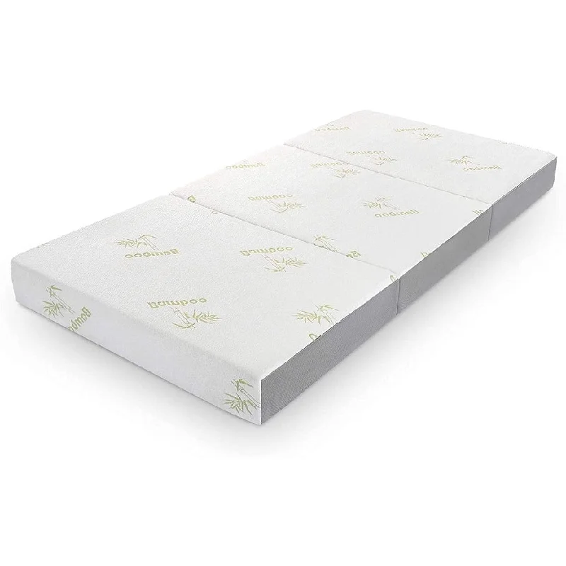Hybrid mattresses combining foam and innerspring technologyLatex mattresses with natural bounce and breathability6 Inch Trifold Memory Foam Mattress with Ultra Soft Bamboo Cover, Non-Slip Bottom & Breathable Mesh Sides Hybrid mattresses combining foam and innerspring technologyLatex mattresses with natural bounce and breathability6 Inch Trifold Memory Foam Mattress with Ultra Soft Bamboo Cover, Non-Slip Bottom & Breathable Mesh Sides