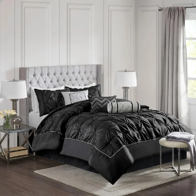 Linen blankets with a rustic and textured lookAcrylic blankets for a soft and affordable alternative7pc Queen Embroidery Tufted Comforter Set Black Linen blankets with a rustic and textured lookAcrylic blankets for a soft and affordable alternative7pc Queen Embroidery Tufted Comforter Set Black