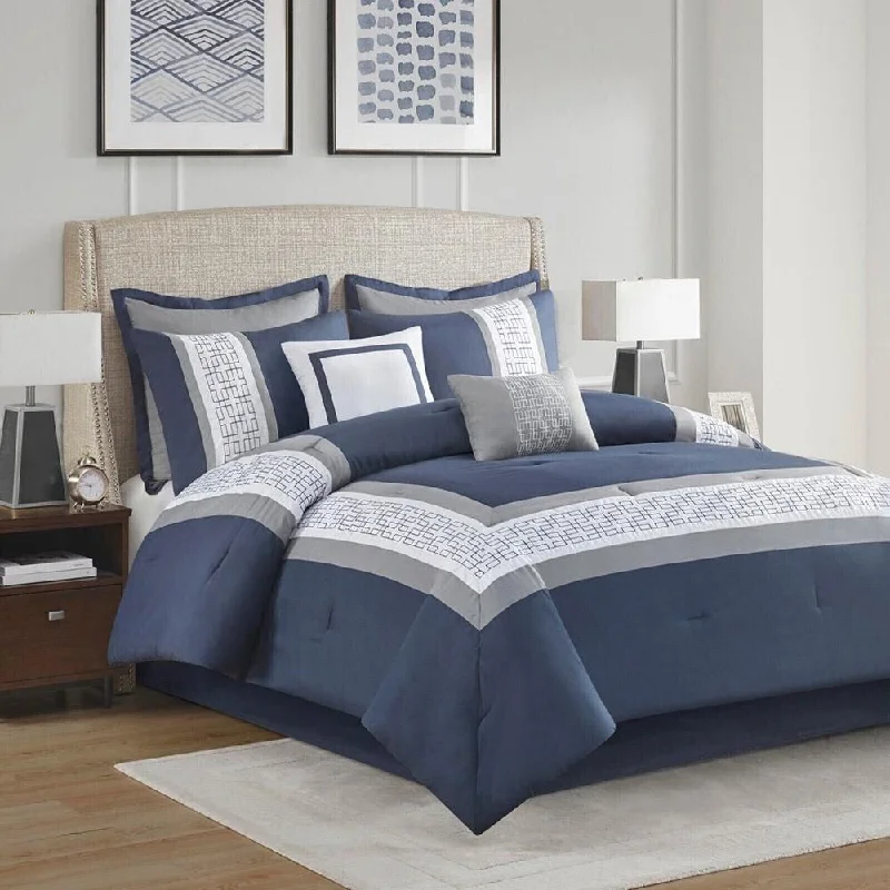 Rayon from bamboo blankets for a silky and breathable feelCashmere blankets for ultimate softness and luxury8pc King Embroidered Comforter Set Navy Rayon from bamboo blankets for a silky and breathable feelCashmere blankets for ultimate softness and luxury8pc King Embroidered Comforter Set Navy