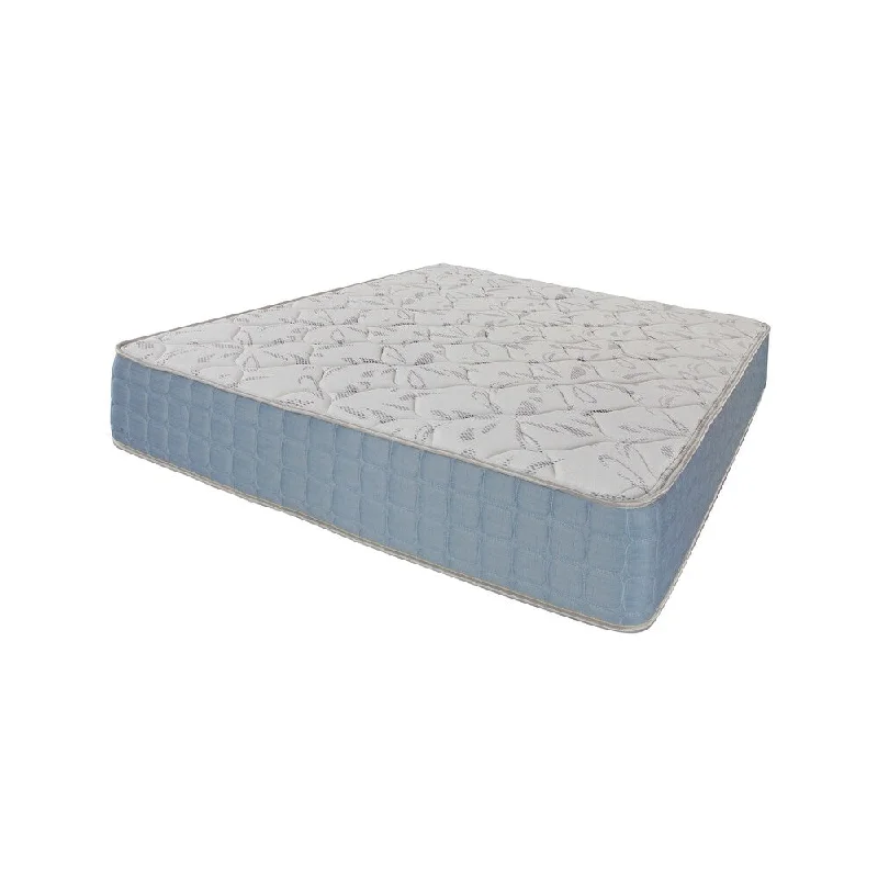 Innerspring mattresses with coil counts for supportWool - filled mattresses for natural insulation and moisture - wickingAlexa Blue and Off-white 10-inch Mattress