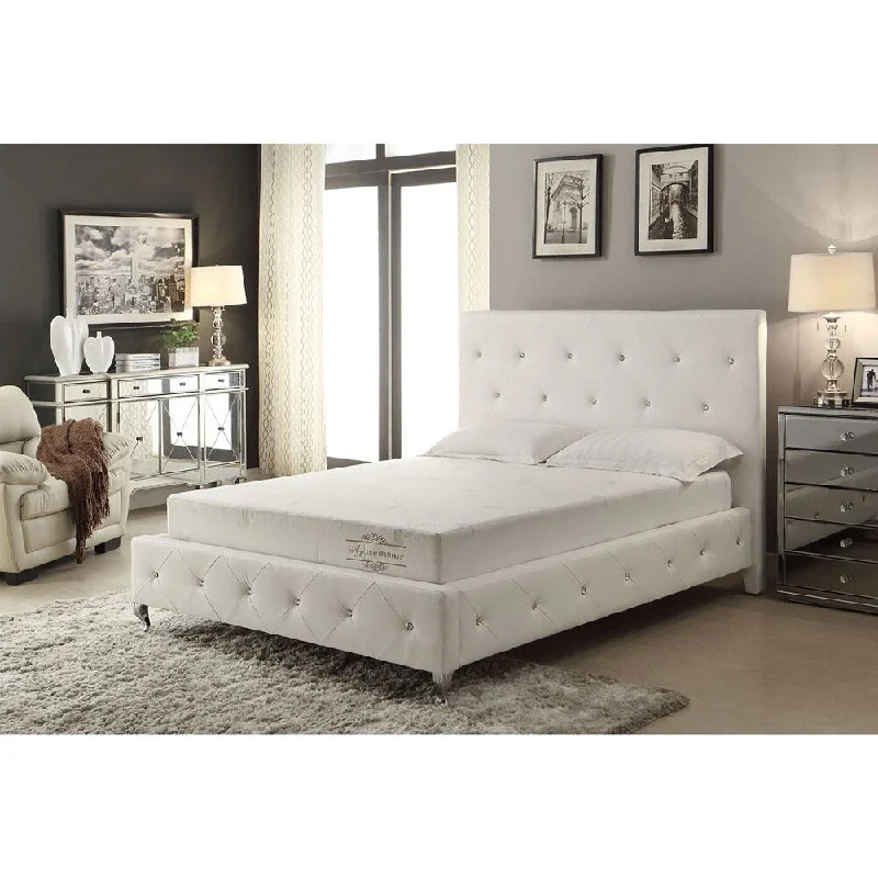 Polyester - foam mattresses for budget - friendly optionsBamboo - charcoal infused mattresses for odor absorptionAloe Vera 8-inch Queen-size Memory Foam Mattress and White Frame Set Polyester - foam mattresses for budget - friendly optionsBamboo - charcoal infused mattresses for odor absorptionAloe Vera 8-inch Queen-size Memory Foam Mattress and White Frame Set