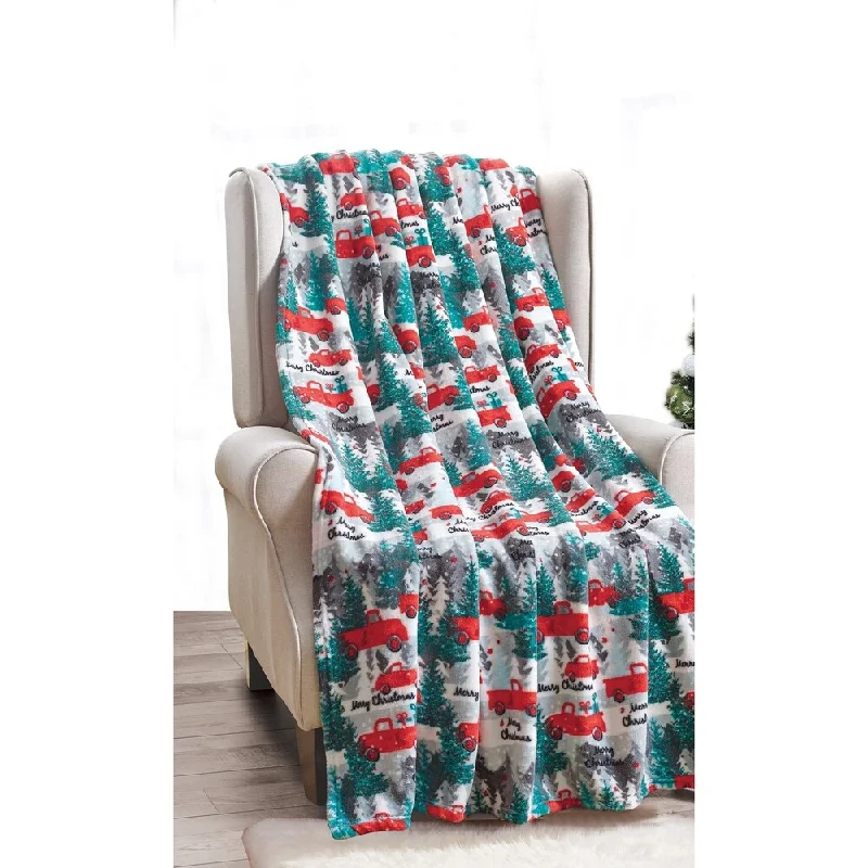 Rayon from bamboo blankets for a silky and breathable feelWool blankets with natural warmth and insulationChristmas Pickup Truck Throw