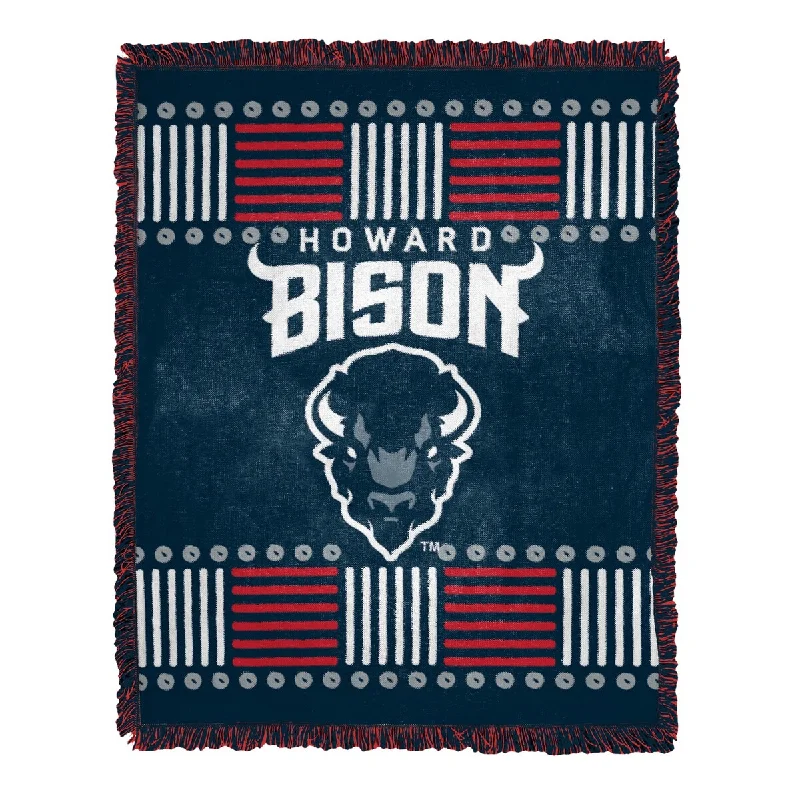Cotton blankets for breathability and a lightweight feelMicrofiber blankets that are durable and easy to care forCOL 019 Howard University Homage Jacquard Throw,46"x60" Cotton blankets for breathability and a lightweight feelMicrofiber blankets that are durable and easy to care forCOL 019 Howard University Homage Jacquard Throw,46"x60"
