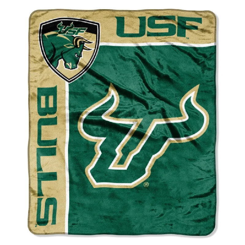 Wool blankets with natural warmth and insulationKing - size blankets to cover large beds comfortablyCOL 703 South Florida School Spirit Raschel Throw