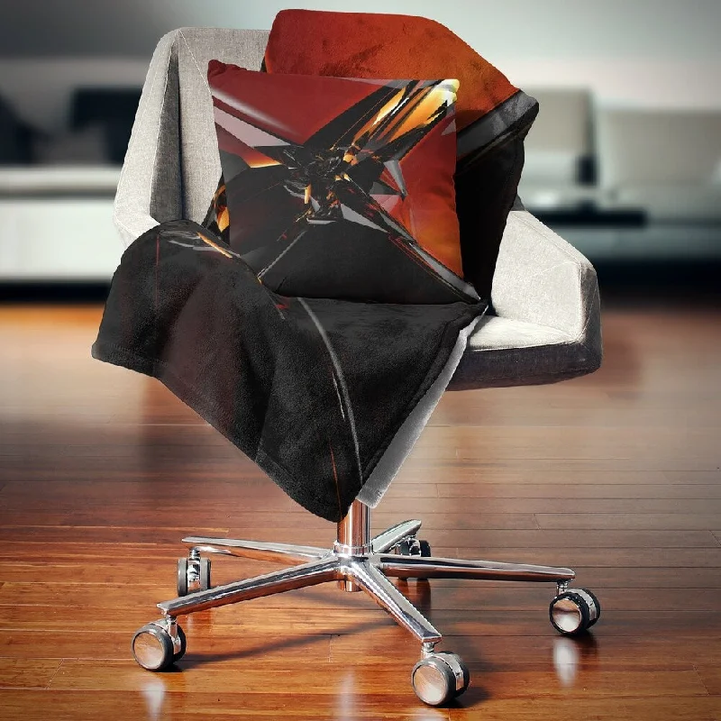 King - size blankets to cover large beds comfortablyMicrofiber blankets that are durable and easy to care forDesignart '3D Abstract Red Glass Design' Abstract Throw Blanket