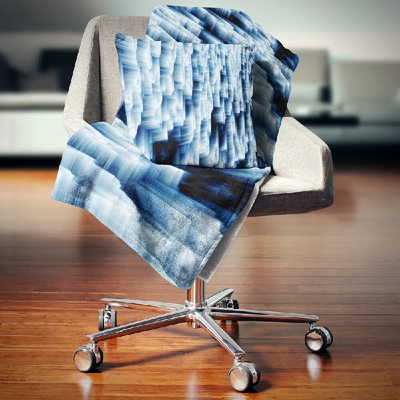 Microfiber blankets that are durable and easy to care forCotton blankets for breathability and a lightweight feelDesignart 'Abstract Blue Ice' Photography Throw Blanket