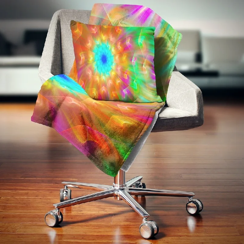Mohair blankets with a unique sheen and softnessWool blankets with natural warmth and insulationDesignart 'Amazing Multi Color Petals Dandelion' Floral Throw Blanket