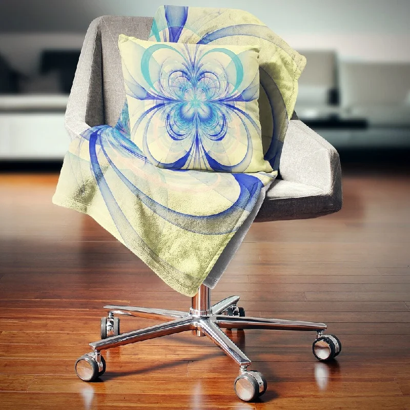 Fleece blankets for a cozy and plush textureChenille blankets with a thick and fuzzy textureDesignart 'Blue Fractal Flower Pattern' Floral Throw Blanket Fleece blankets for a cozy and plush textureChenille blankets with a thick and fuzzy textureDesignart 'Blue Fractal Flower Pattern' Floral Throw Blanket