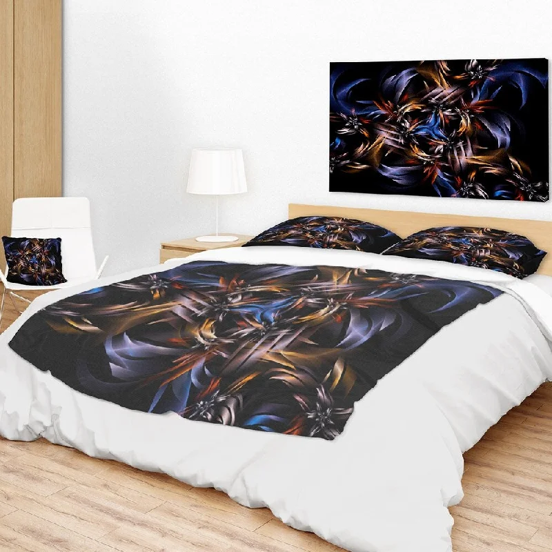Recycled polyester blankets for an eco - conscious optionChenille blankets with a thick and fuzzy textureDesignart 'Blue Fractal Light Art in Dark' Contemporary Throw Blanket