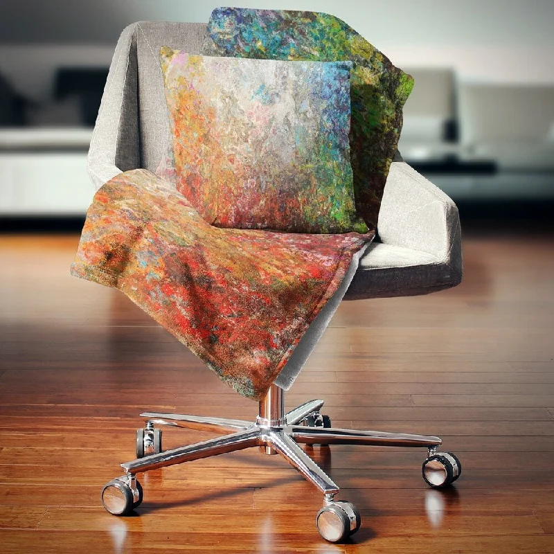 Microfiber blankets that are durable and easy to care forRecycled polyester blankets for an eco - conscious optionDesignart 'Board Stained Abstract Art' Abstract Throw Blanket