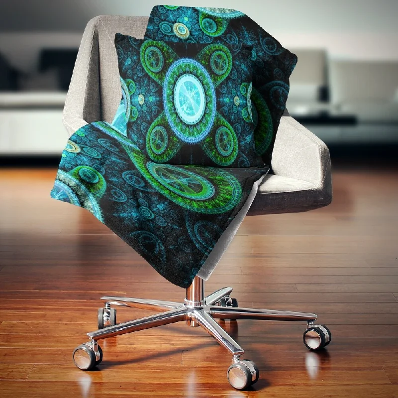 Synthetic fiber blend blankets for a budget - friendly choiceAlpaca wool blankets for a hypoallergenic and warm optionDesignart 'Bright Blue Psychedelic Relaxing Art' Abstract Throw Blanket