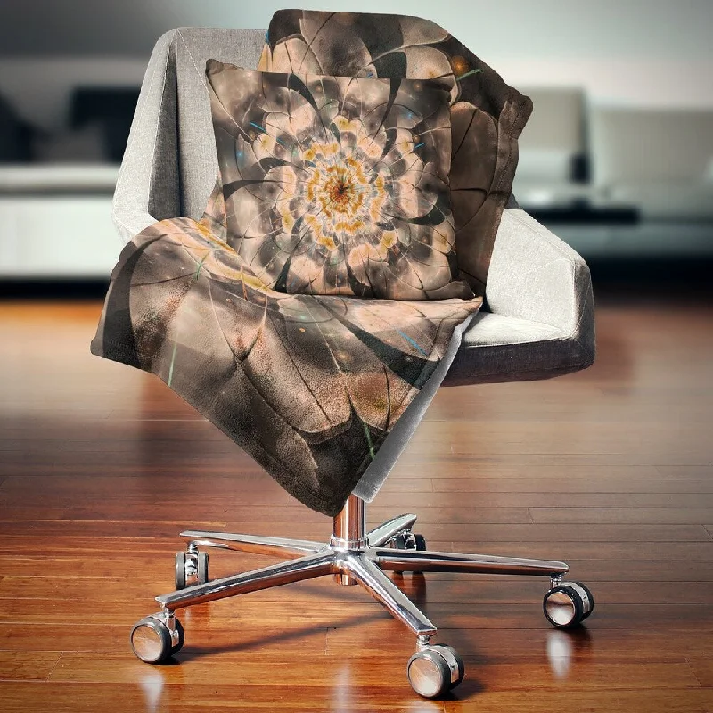 King - size blankets to cover large beds comfortablySilk blankets with a smooth and elegant touchDesignart 'Brown Fractal Flower Petals Close up' Floral Throw Blanket King - size blankets to cover large beds comfortablySilk blankets with a smooth and elegant touchDesignart 'Brown Fractal Flower Petals Close up' Floral Throw Blanket