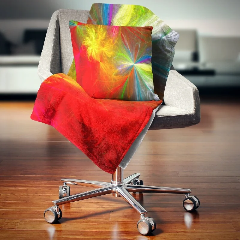 Bamboo fiber blankets with natural antibacterial propertiesMohair blankets with a unique sheen and softnessDesignart 'Colorful Christmas Spectacular Show' Abstract Throw Blanket