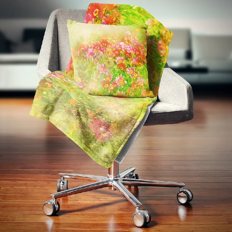 Silk blankets with a smooth and elegant touchAcrylic blankets for a soft and affordable alternativeDesignart 'Colorful Spring Garden with Flowers' Floral Throw Blanket Silk blankets with a smooth and elegant touchAcrylic blankets for a soft and affordable alternativeDesignart 'Colorful Spring Garden with Flowers' Floral Throw Blanket