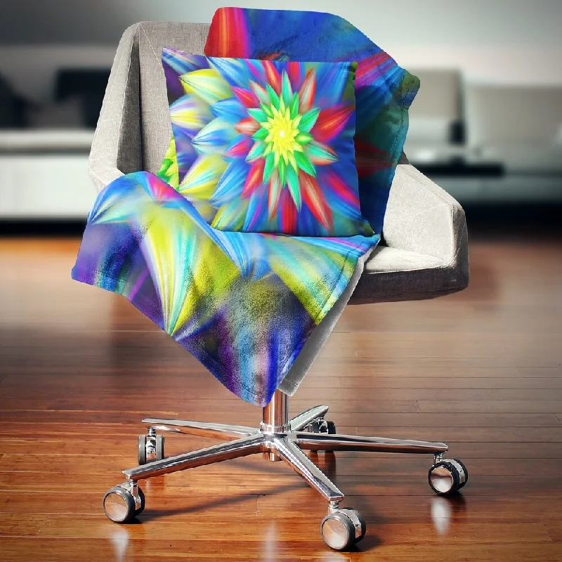Queen - size blankets for standard - sized bedsWool blankets with natural warmth and insulationDesignart 'Dance of Bright Multi Color Flower' Floral Throw Blanket Queen - size blankets for standard - sized bedsWool blankets with natural warmth and insulationDesignart 'Dance of Bright Multi Color Flower' Floral Throw Blanket