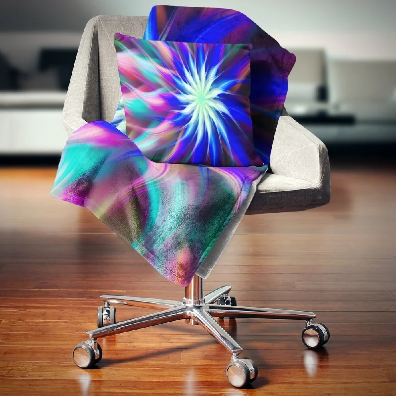 Cashmere blankets for ultimate softness and luxurySynthetic fiber blend blankets for a budget - friendly choiceDesignart 'Dance of Bright Spiral Blue Flower' Floral Throw Blanket Cashmere blankets for ultimate softness and luxurySynthetic fiber blend blankets for a budget - friendly choiceDesignart 'Dance of Bright Spiral Blue Flower' Floral Throw Blanket
