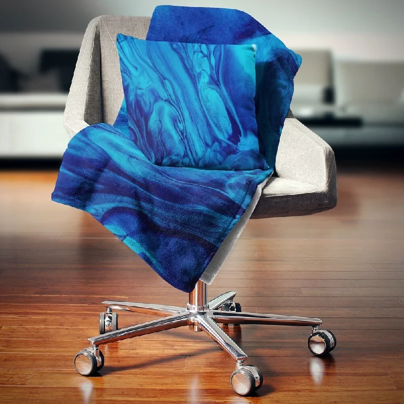 King - size blankets to cover large beds comfortablyCashmere blankets for ultimate softness and luxuryDesignart 'Dark Blue Abstract Acrylic Paint Mix' Abstract Throw Blanket King - size blankets to cover large beds comfortablyCashmere blankets for ultimate softness and luxuryDesignart 'Dark Blue Abstract Acrylic Paint Mix' Abstract Throw Blanket