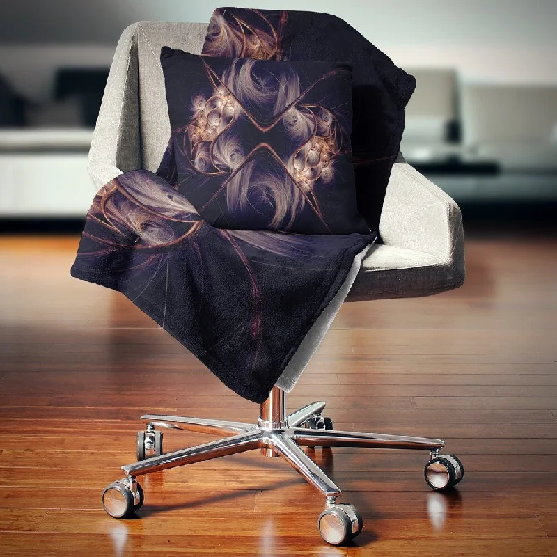 Rayon from bamboo blankets for a silky and breathable feelRayon from bamboo blankets for a silky and breathable feelDesignart 'Dark Gold Fractal Flower Pattern' Abstract Throw Blanket