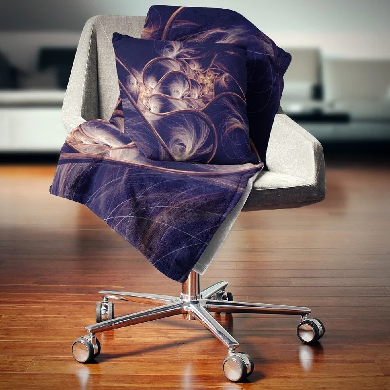Cotton blankets for breathability and a lightweight feelRecycled polyester blankets for an eco - conscious optionDesignart 'Dark Gold Fractal Flower Pattern' Abstract Throw Blanket Cotton blankets for breathability and a lightweight feelRecycled polyester blankets for an eco - conscious optionDesignart 'Dark Gold Fractal Flower Pattern' Abstract Throw Blanket