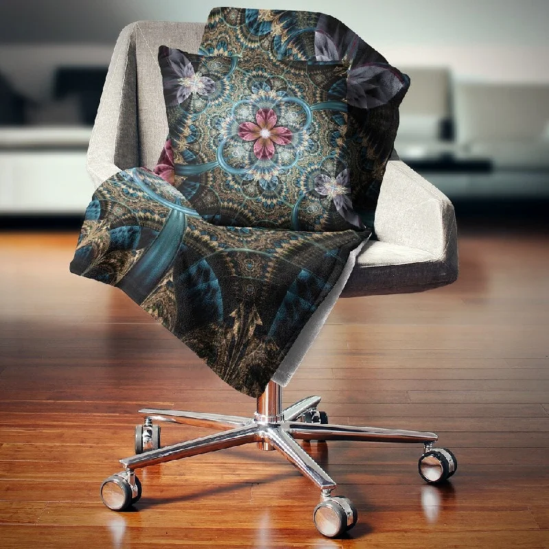King - size blankets to cover large beds comfortablyWool blankets with natural warmth and insulationDesignart 'Dark Purple Fractal Flower' Floral Throw Blanket