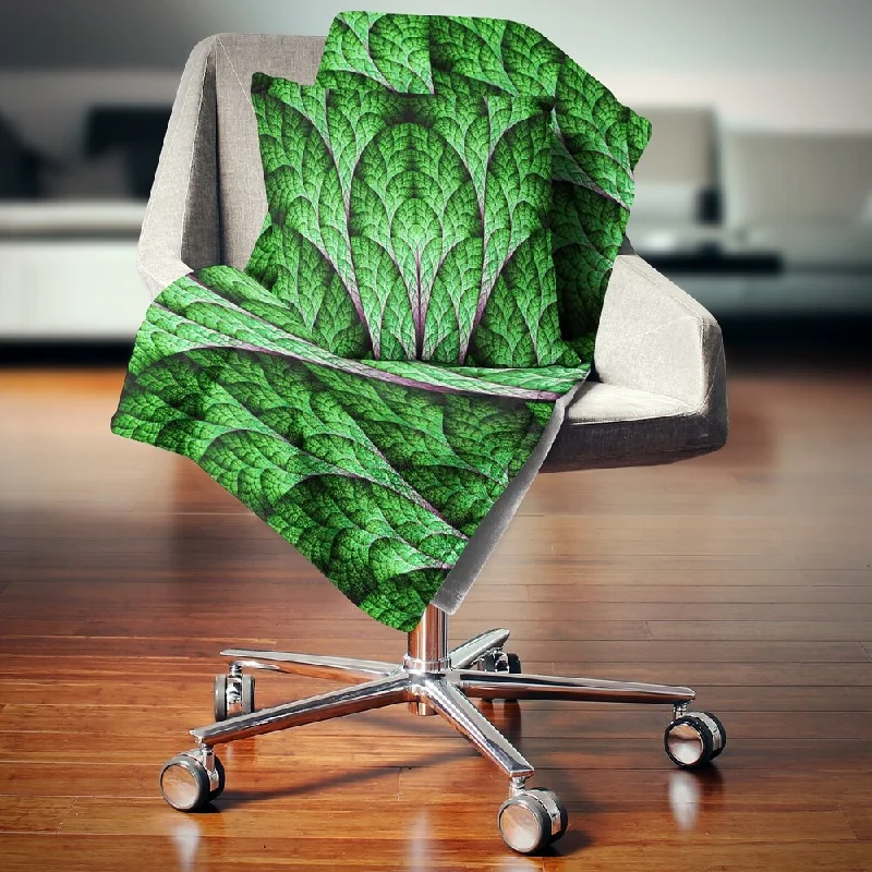 Synthetic fiber blend blankets for a budget - friendly choiceMicrofiber blankets that are durable and easy to care forDesignart 'Exotic Green Biological Organism' Abstract Throw Blanket Synthetic fiber blend blankets for a budget - friendly choiceMicrofiber blankets that are durable and easy to care forDesignart 'Exotic Green Biological Organism' Abstract Throw Blanket