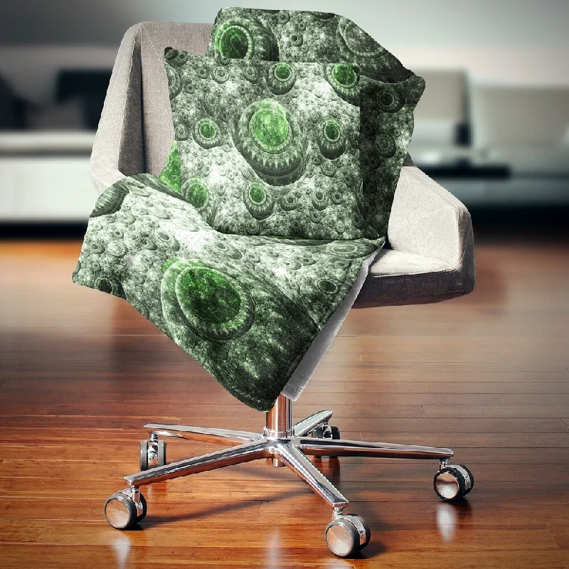 King - size blankets to cover large beds comfortablySynthetic fiber blend blankets for a budget - friendly choiceDesignart 'Exotic Green Fractal Landscape' Abstract Throw Blanket