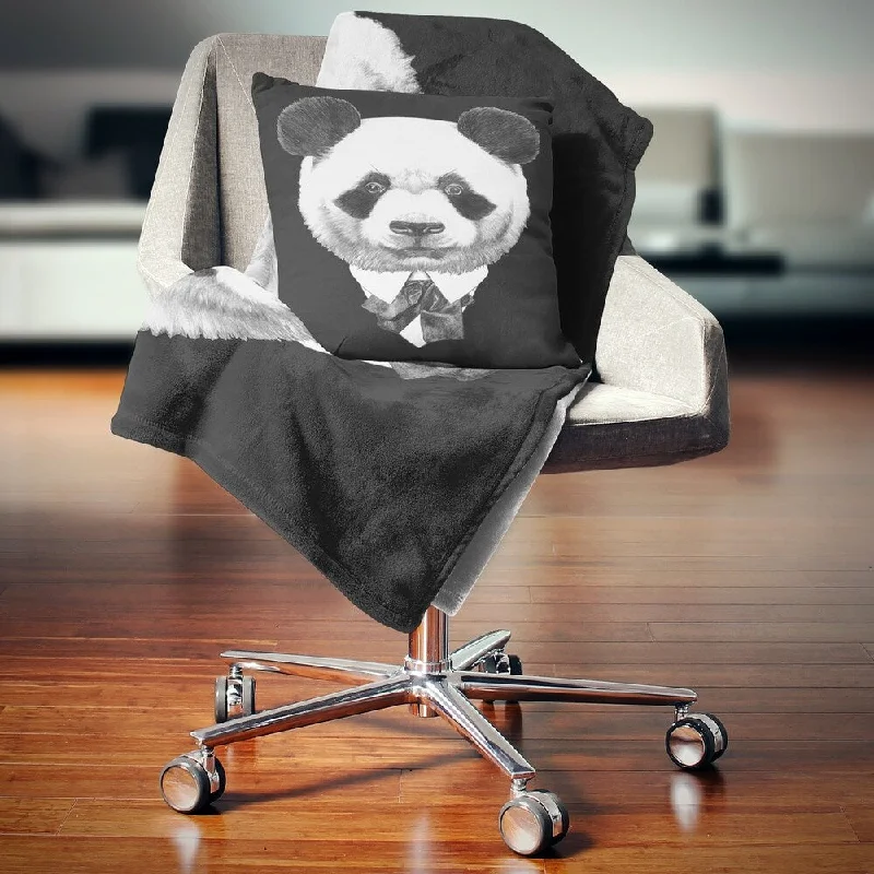 Silk blankets with a smooth and elegant touchKing - size blankets to cover large beds comfortablyDesignart 'Funny Panda in Suit and Tie' Animal Throw Blanket Silk blankets with a smooth and elegant touchKing - size blankets to cover large beds comfortablyDesignart 'Funny Panda in Suit and Tie' Animal Throw Blanket