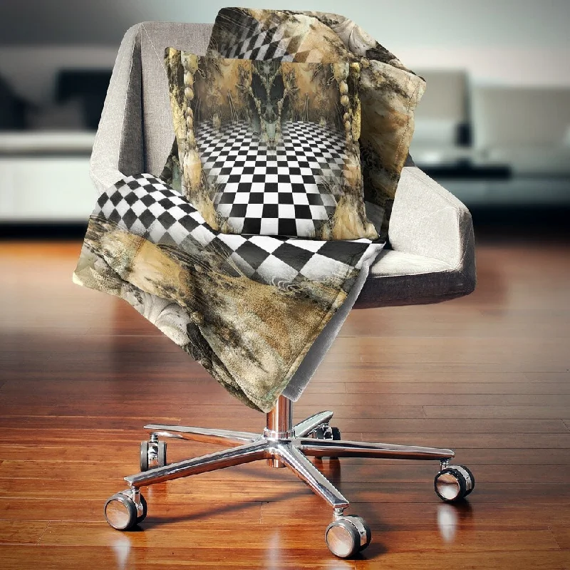 Mohair blankets with a unique sheen and softnessFleece blankets for a cozy and plush textureDesignart 'Geometric Composition Wide View' Contemporary Throw Blanket