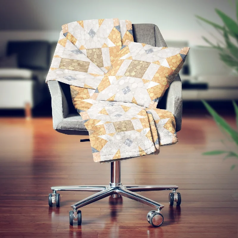 Recycled polyester blankets for an eco - conscious optionSilk blankets with a smooth and elegant touchDesignart' Geometric Retro Design I' Modern Throw Blanket - 71x59