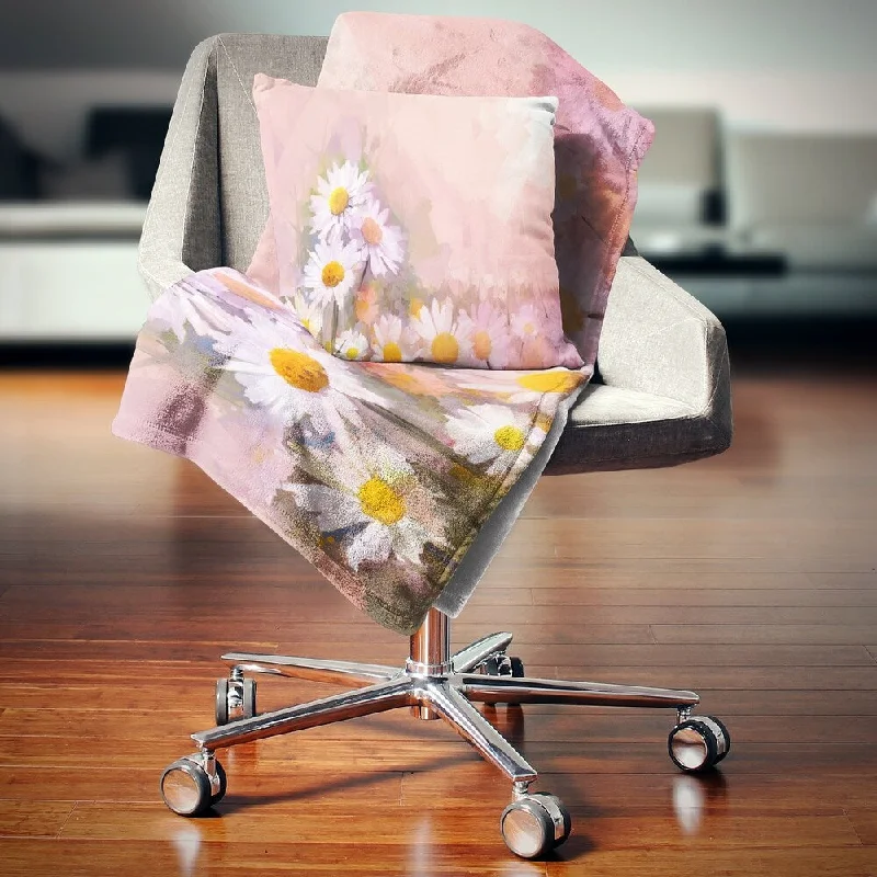 Cashmere blankets for ultimate softness and luxuryCotton blankets for breathability and a lightweight feelDesignart 'Gerbera Flowers on Soft Color Back' Floral Throw Blanket