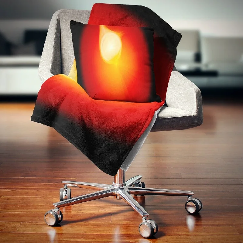Recycled polyester blankets for an eco - conscious optionRecycled polyester blankets for an eco - conscious optionDesignart 'Glowing Red Misty Sphere' Abstract Throw Blanket Recycled polyester blankets for an eco - conscious optionRecycled polyester blankets for an eco - conscious optionDesignart 'Glowing Red Misty Sphere' Abstract Throw Blanket