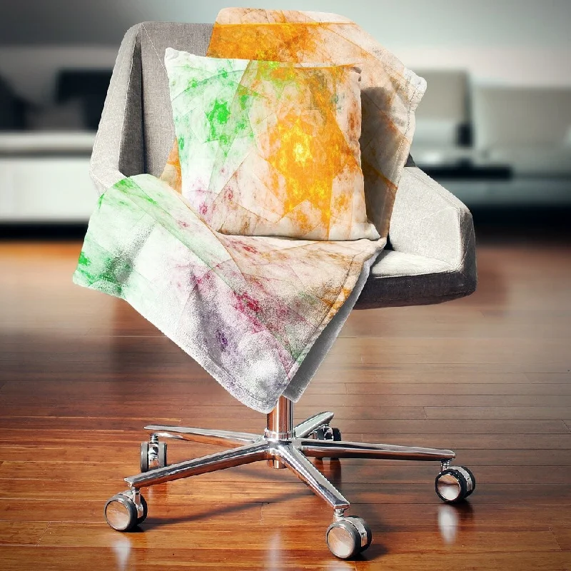 Linen blankets with a rustic and textured lookChenille blankets with a thick and fuzzy textureDesignart 'Green Yellow Rotating Polyhedron' Abstract Throw Blanket Linen blankets with a rustic and textured lookChenille blankets with a thick and fuzzy textureDesignart 'Green Yellow Rotating Polyhedron' Abstract Throw Blanket