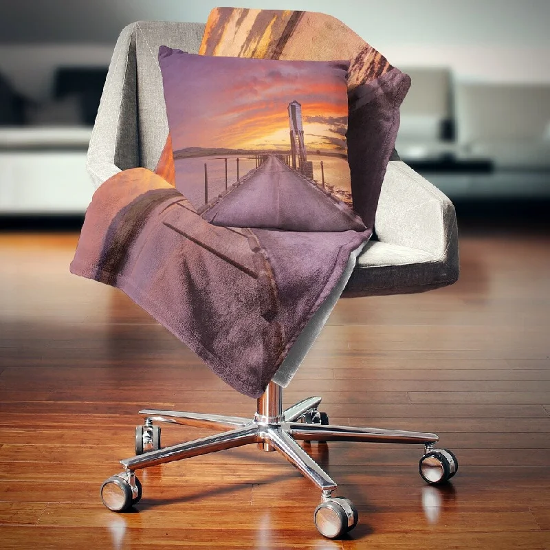 Linen blankets with a rustic and textured lookCashmere blankets for ultimate softness and luxuryDesignart 'Holy Island of Lindisfarne Panorama' Wooden Sea Bridge Throw Blanket