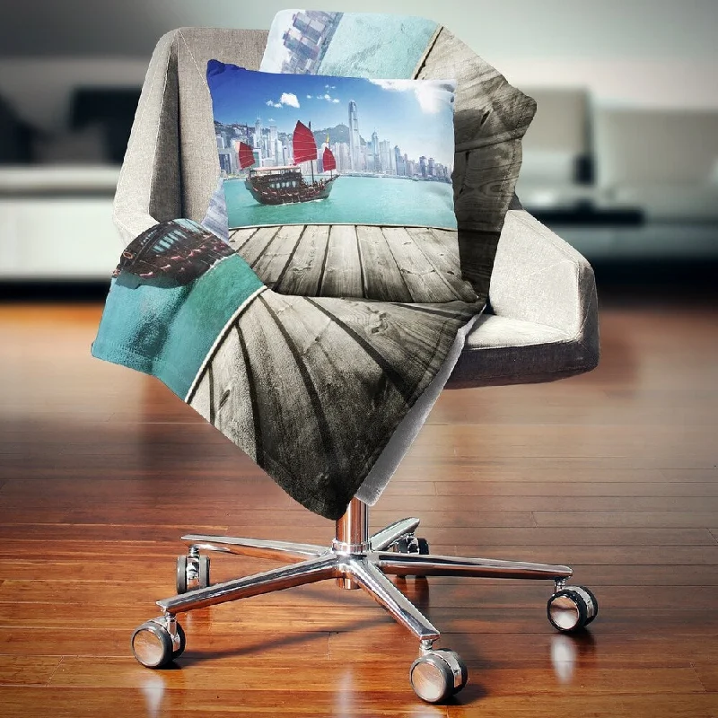 Rayon from bamboo blankets for a silky and breathable feelMohair blankets with a unique sheen and softnessDesignart 'Hong Kong Harbor' Photography Throw Blanket