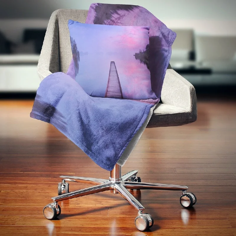 Acrylic blankets for a soft and affordable alternativeWool blankets with natural warmth and insulationDesignart 'Jetty in a Dawn Lake' Wooden Sea Bridge Throw Blanket