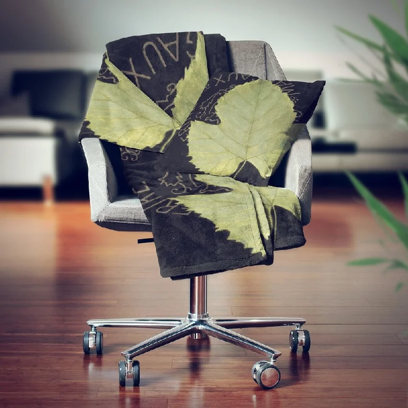 Bamboo fiber blankets with natural antibacterial propertiesLinen blankets with a rustic and textured lookDesignart 'Leaf On Black' Traditional Throw Blanket - 71x59 Bamboo fiber blankets with natural antibacterial propertiesLinen blankets with a rustic and textured lookDesignart 'Leaf On Black' Traditional Throw Blanket - 71x59