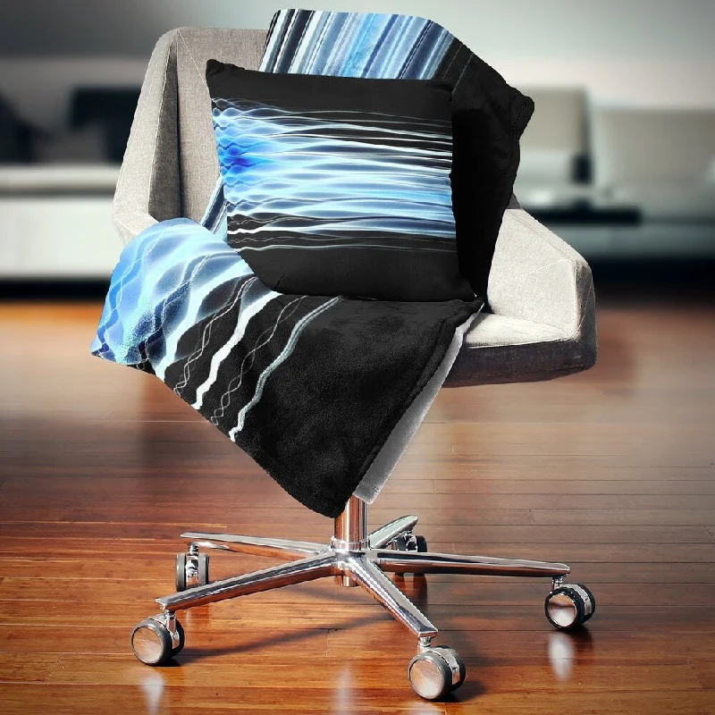 Mohair blankets with a unique sheen and softnessLinen blankets with a rustic and textured lookDesignart 'Light Blue Fractal Waves' Abstract Throw Blanket Mohair blankets with a unique sheen and softnessLinen blankets with a rustic and textured lookDesignart 'Light Blue Fractal Waves' Abstract Throw Blanket