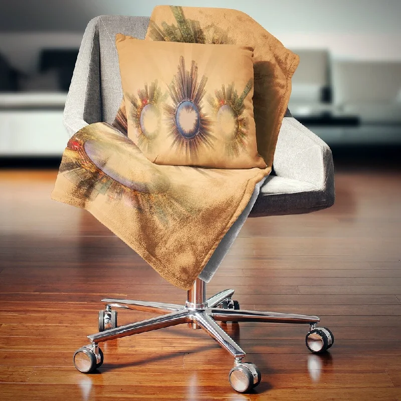 Microfiber blankets that are durable and easy to care forMicrofiber blankets that are durable and easy to care forDesignart 'Miniature Earth Planets with Skyscrapers' Abstract Throw Blanket