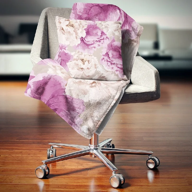 Synthetic fiber blend blankets for a budget - friendly choiceRayon from bamboo blankets for a silky and breathable feelDesignart 'Peony Floral Pattern' Floral Throw Blanket Synthetic fiber blend blankets for a budget - friendly choiceRayon from bamboo blankets for a silky and breathable feelDesignart 'Peony Floral Pattern' Floral Throw Blanket